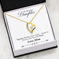 Customized From MOM To My DAUGHTER - Together Forever Necklace Heart Gifts Message Card MOM Love You On Christmas, Birthday, Luxury Necklace Silver Gold - Gold