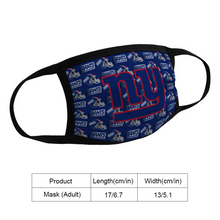 Load image into Gallery viewer, Fan New York Giants Reusable Fabric Mask Protective Mouth Face Mask Funny