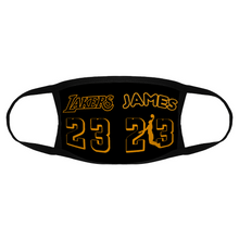 Load image into Gallery viewer, FAN Los Angeles Lakers LeBron James Face Mask Fabric Mask Protective Mouth Gifts