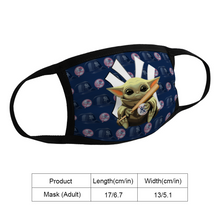 Load image into Gallery viewer, Baby Yoda - New York Yankees Face Mask Reusable Fabric Mask Protective Mouth