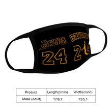 Load image into Gallery viewer, FAN Los Angeles LAKERS KOBE BRYANT Reusable Fabric Mask Protective Mouth