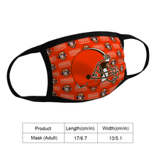 Load image into Gallery viewer, Fan Cleveland Browns Reusable Fabric Mask Protective Mouth Face Mask Funny