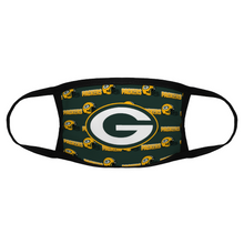 Load image into Gallery viewer, Football Green Bay Packers Reusable Fabric Mask Protective Mouth Face Mask