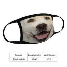 Load image into Gallery viewer, Labrador Dog Reusable Fabric Mask Protective Mouth Face Mask Funny
