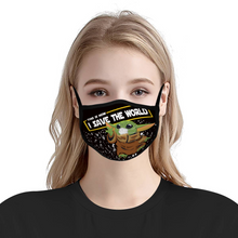 Load image into Gallery viewer, Baby Yoda This Is How I Save The World Face Mask Reusable Protective Mouth