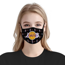 Load image into Gallery viewer, FAN Los Angeles Lakers Face Mask Reusable Fabric Mask Protective Mouth Gifts
