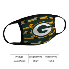 Load image into Gallery viewer, Football Green Bay Packers Reusable Fabric Mask Protective Mouth Face Mask