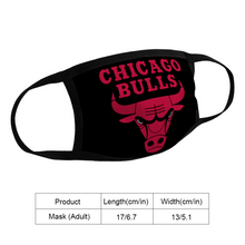 Load image into Gallery viewer, FAN Chicago Bulls Face Mask Reusable Fabric Mask Protective Mouth
