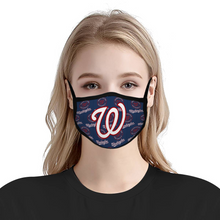 Load image into Gallery viewer, FAN Washington Nationals Face Mask Reusable Fabric Mask Protective Mouth Gifts
