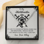 To My Shieldmaiden Daughter and Mom, Woman From Viking, If I Had To Choose Between Loving You and Breathing Jewelry Infinity Bracelet On Birthday, Christmas, Xmas with Message Card & Gift Box