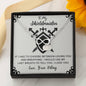 To My Shieldmaiden Daughter and Mom, Woman From Viking, If I Had To Choose Between Loving You and Breathing Jewelry Infinity Bracelet On Birthday, Christmas, Xmas with Message Card & Gift Box