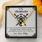 To My Shieldmaiden Daughter and Mom, Woman From Viking, If I Had To Choose Between Loving You and Breathing Jewelry Infinity Bracelet On Birthday, Christmas, Xmas with Message Card & Gift Box