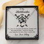 To My Shieldmaiden Daughter and Mom, Woman From Viking, If I Had To Choose Between Loving You and Breathing Jewelry Infinity Bracelet On Birthday, Christmas, Xmas with Message Card & Gift Box
