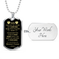To Daddy to be" I Love You, from Baby Bump - Dog Tag Gifts Dad Father Day