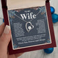 Couples Gifts Necklace To My Wife Necklace Anniversary Valentine Jewelry Romantic Gifts For My Wife Pendant Jewelry with Message Card and Box Necklaces for Women Valentines Day Happy Anniversary Wedding Present Forever Love