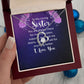 Couples Gifts, Loving Sister Necklace Gifts From Husband, Wedding Anniversary Jewelry For Wife From Husband, Wife Birthday From Husband, To My Unbiological Sister Message Card and Gift Box styles On Birthday, Christmas, Anniversary  Forever Love