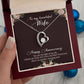 To My Beautiful Wife Necklace, Wife Necklace, Wife Gift, WIfe Gift From Husband, Happy Anniversary, Meaningful Necklace Message Card and Gift Box Styles on Birthday, Christmas, Anniversary  Forever Love