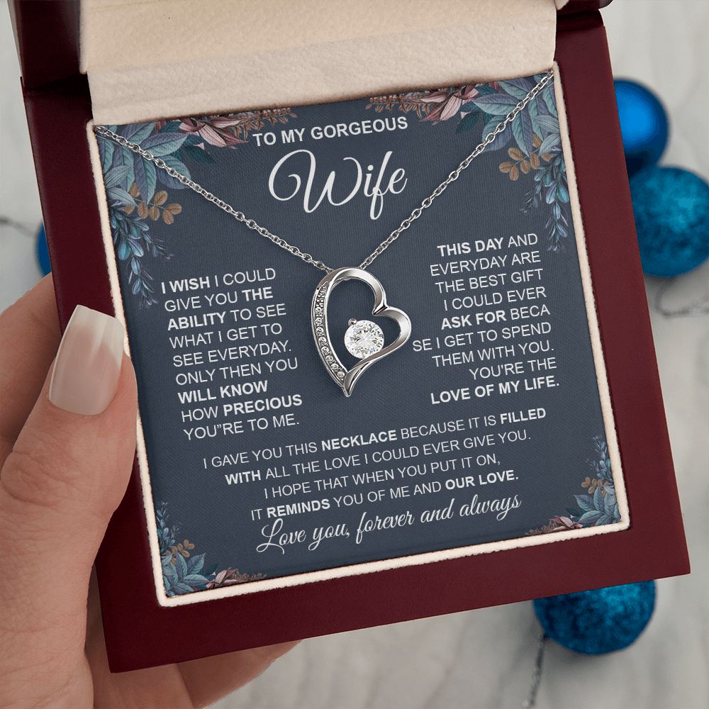 to My Wife Necklace from Husband, Necklaces for Wife from Husband, to My Soulmate Necklace for Women, Soulmate Jewelry for Wife Anniversary Jewelry Gifts for Wife Valentine Gifts from Husband Forever Love