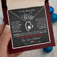My Beautiful Wife Necklace Future Wife Gifts, Promise Necklace For Her, Fiance Gifts For Her, Valentine Gifts For Soulmate From Husband With Message Card Box LED, Soulmate Necklace For Women, To My Wife Necklace Forever Love