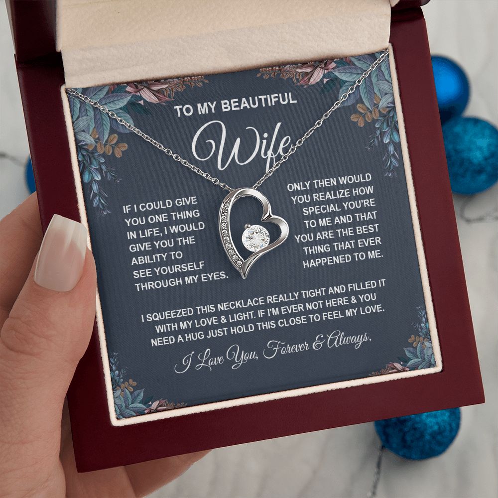 Wife Necklace Gift From Husband, For Soulmate From Husband, Wife Gifts From Husband, Necklaces For Wife From Husband To My Soulmate Necklace Message Card and Necklace Gift Box Gift Box Styles on Birthday, Wedding, Anniversary, Valentine Forever Love