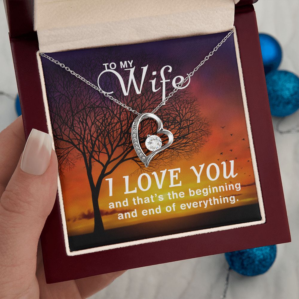 Birthday For Wife, Love Necklace Gifts For Wife From Husband, To My Soulmate Necklace For Women, To My Wife Necklace Wedding Anniversary, Love Knot Meaningful Necklace Message Card and Gift Box Styles on Birthday, Christmas, Anniversary Forever Love