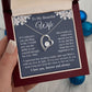 Wife Necklace Gift for Her, Soulmate Jewelry, Necklace for Future Wife, Wedding Anniversary Jewelry for Wife Necklace Gifts from Husband - Soulmate Gift Necklace with Message Card and Gift Box Forever Love