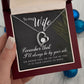 To My Wife Necklace Romantic Gifts For Her Unique Necklaces For Wife From Husband Cute Valentines Day Anniversary For Wife, Love Knot Meaningful Necklace Message Card and Gift Box Styles on Birthday, Christmas, Anniversary Forever Love