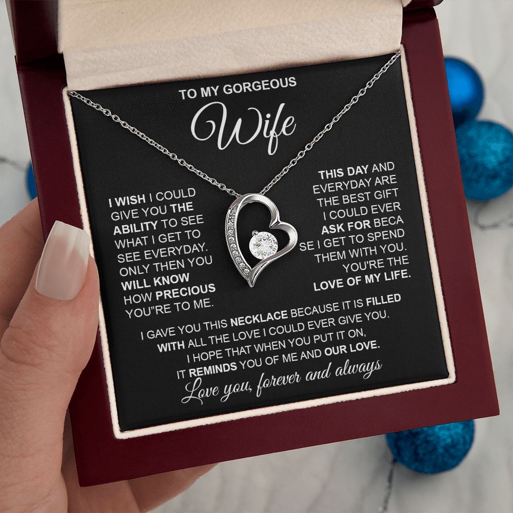 to My Wife Necklace from Husband, Necklaces for Wife from Husband, to My Soulmate Necklace for Women, Soulmate Jewelry for Wife Valentine Jewelry Gifts for Wife Birthday Gifts from Husband Forever Love