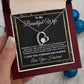 To My Beautiful Wife Necklace From Husband Pendant Jewelry with Message Card and Box Necklaces for Women Valentines Day Happy Anniversary Wedding Present for Birthday, Merry Christmas for Wife Forever Love