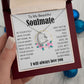 My Beautiful Soulmate Necklace To My Future Wife Gifts, Promise Necklace For Her, Fiance Gifts For Her, Valentine Gifts For Soulmate From Husband With Message Card Box LED, Soulmate Necklace For Women, To My Wife Necklace Forever Love