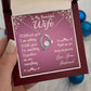 Couples Gifts,To My Wife Girlfriend Necklace Gifts From Husband, Wedding Anniversary Jewelry For Wife From Husband, Wife Birthday From Husband, To My Beautiful Wife Girlfriend Message Card and Gift Box styles On Birthday, Christmas, Anniversary  Forever L