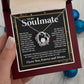 Couples Gifts Necklace To My Soulmate Necklace Anniversary Wedding Jewelry Romantic Gifts For My Wife Pendant Jewelry with Message Card and Box Necklaces for Women Valentines Day Happy Anniversary Wedding Present Forever Love