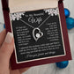 Wife Necklace Gift for Her, Soulmate Jewelry, Necklace for Future Soulmate, Wedding Valentine Jewelry for Wife Necklace Gifts from Husband - Soulmate Gift Necklace with Message Card and Gift Box Forever Love