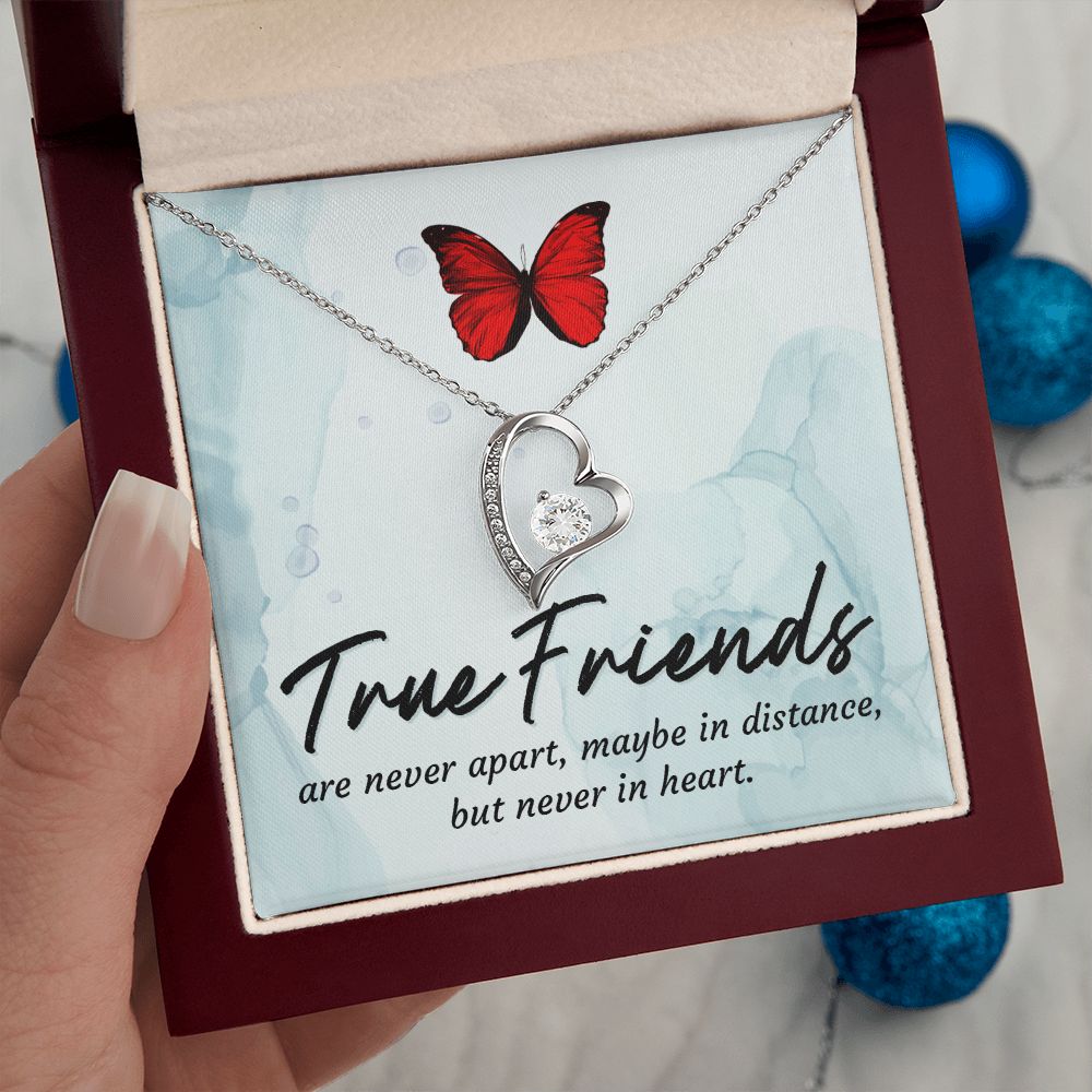 To My True Girlfriend Necklace, Brother to Sister, Birthday For Sister from Brother, Love Knot Meaningful Necklace Message Card and Gift Box Styles on Birthday, Christmas, Anniversary Forever Love