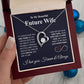 Future Wife Necklace My Last Everything, Promise Necklace For Her, Fiance Gifts For Her, Birthday Gifts For Future Wife With Message Card Box LED, Soulmate Necklace For Women, To My Wife Necklace Forever Love