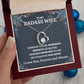 Wife Necklace Gift From Husband To My Badass Wife Pendant Birthday Jewelry with Message Card and Gift Box. Gift for Wife. Necklace Gift Set for Wife Necklace Gifts Box Gift Box Styles Forever Love