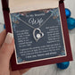 Wife Necklace Gift for Her, Soulmate Jewelry, Necklace for Future Wife, Anniversary Valentine Jewelry for Wife Necklace Gifts from Husband - Soulmate Gift Necklace with Message Card and Gift Box Forever Love