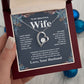 Wife Necklace Gift From Husband To My Badass Wife Valentines Days Anniversary Jewelry with Message Card and Gift Box. Gift for Wife. Necklace Gift Set for Wife Message Card and Necklace Gifts Box Gift Box Styles Forever Love
