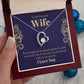 To My Beautiful Wife, Love Knot Necklace Gifts For Wife From Husband, To My Soulmate Necklace For Women, To My Wife Necklace Wedding Anniversary, I Love You, Meaningful Necklace Message Card and Gift Box Styles on Birthday, Christmas, Anniversary Forever