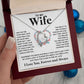 Couples Gifts Necklace To My Wife Necklace Valentine Christmas Jewelry Romantic Gifts For My Wife Pendant Jewelry with Message Card and Box Necklaces for Women Valentines Day Happy Anniversary Wedding Present Forever Love