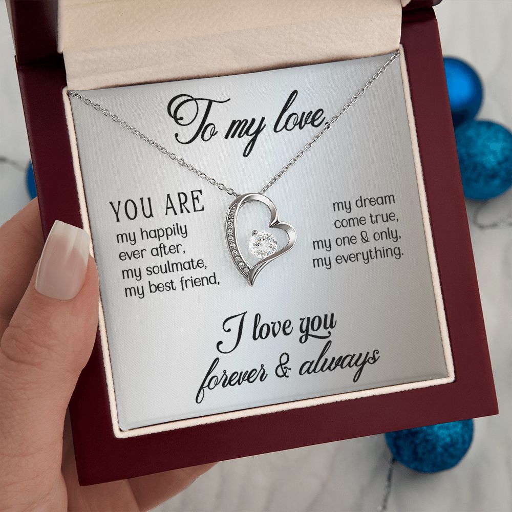 To My Love "Promise NecklaceGift for Fiance, Girlfriend, Future Wife, Wife. Fiance, Girlfriend, Future Wife, Wife Gift, Love Knot Meaningful Necklace Message Card and Gift Box Styles on Birthday, Christmas, Anniversary Forever Love