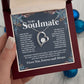 Couples Gifts Necklace To My Soulmate Necklace Anniversary Valentine Jewelry Romantic Gifts For My Wife Pendant Jewelry with Message Card and Box Necklaces for Women Valentines Day Happy Anniversary Wedding Present Forever Love