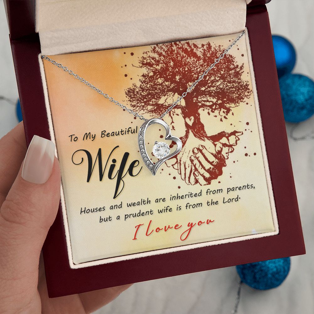 Couples Gifts, Beautiful Wife Necklace Gifts From Husband, Wedding Anniversary Jewelry For Wife From Husband, Wife Birthday From Husband, To My Soulmate Message Card and Gift Box styles On Birthday, Christmas, Anniversary  Forever Love