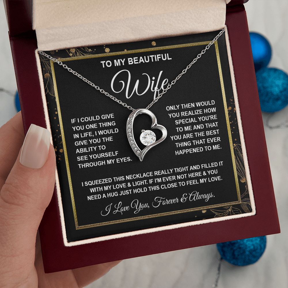 Wife Necklace Gifts From Husband, For Soulmate From Husband, Wife Gifts From Husband, Necklaces For Wife From Husband To My Soulmate Necklace Message Card and Necklace Gift Box Gift Box Styles on Birthday, Wedding, Anniversary, Valentine Forever Love