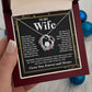 Couples Gifts Necklace To My Wife Necklace Anniversary Wedding Jewelry Romantic Gifts For My Wife Pendant Jewelry with Message Card and Box Necklaces for Women Valentines Day Happy Anniversary Wedding Present Forever Love