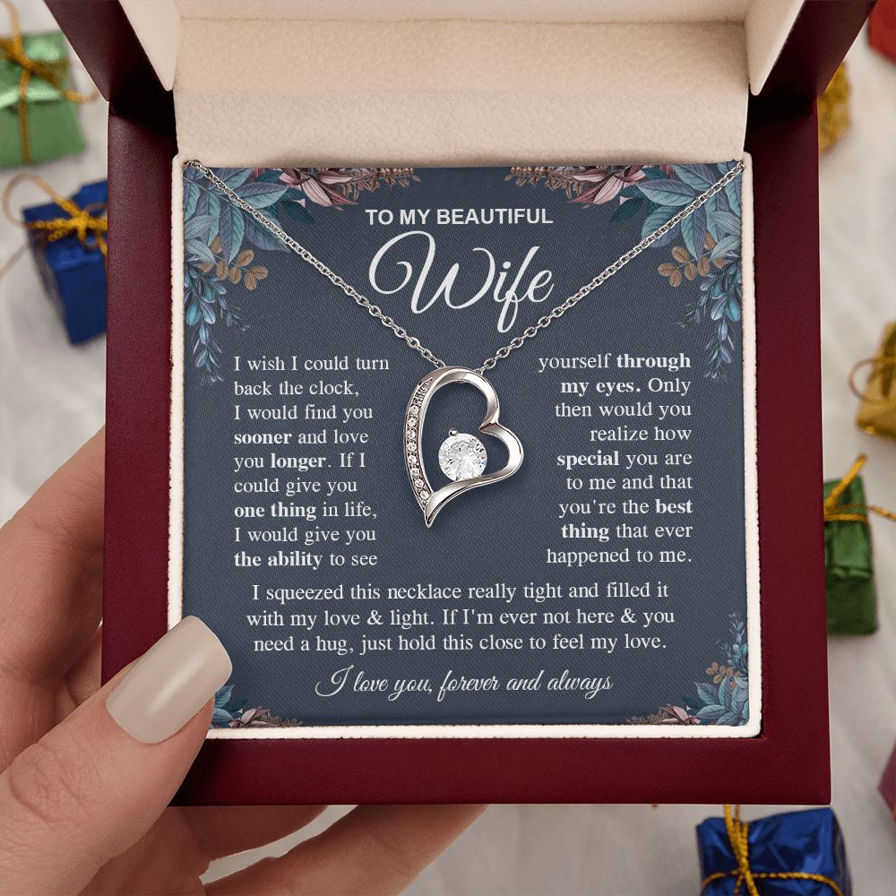 To My Soulmate Necklace Gift for Her, Soulmate Gifts From Husband, Anniversary Gifts For Wife From Husband To My Soulmate Necklace Message Card and Necklace Gift Box Gift Box Styles on Birthday, Wedding, Anniversary, Valentine Forever Love