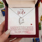 Couples Gifts,My Wife Girlfriend Necklace Gifts From Husband, Wedding Anniversary Jewelry For Wife From Husband, Wife Birthday From Husband, To My Beautiful Wife Girlfriend Message Card and Gift Box styles On Birthday, Christmas, Anniversary  Forever Love