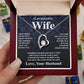 Wife Necklace Gift From Husband To My Badass Wife Valentines Day Anniversary Jewelry with Message Card and Gift Box. Gift for Wife. Necklace Gift Set for Wife Message Card and Necklace Gifts Box Gift Box Styles Forever Love