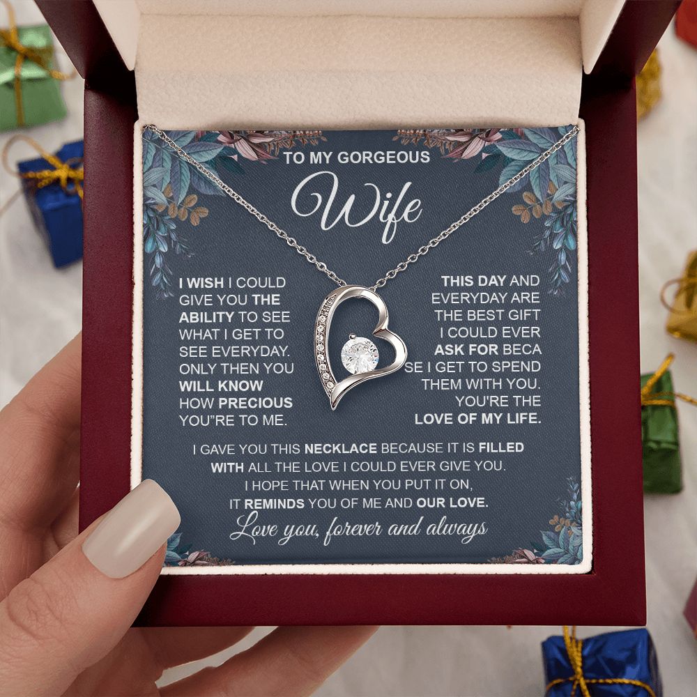 to My Wife Necklace from Husband, Necklaces for Wife from Husband, to My Soulmate Necklace for Women, Soulmate Jewelry for Wife Anniversary Jewelry Gifts for Wife Valentine Gifts from Husband Forever Love