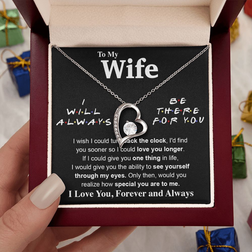 To My Wife Necklace To My Future Wife Necklace Gifts, Promise Necklace For Her, Fiance Gifts For Her, Valentine Gifts For Soulmate From Husband With Message Card Box LED, Soulmate Necklace For Women, To My Wife Necklace Forever Love